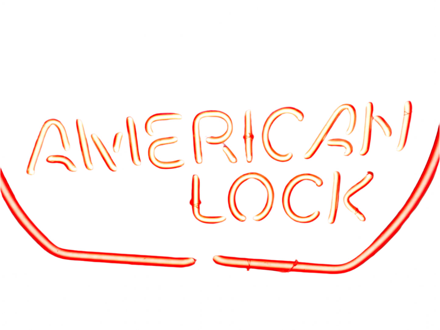 USED Working Fallon American Lock Neon Electric Sign