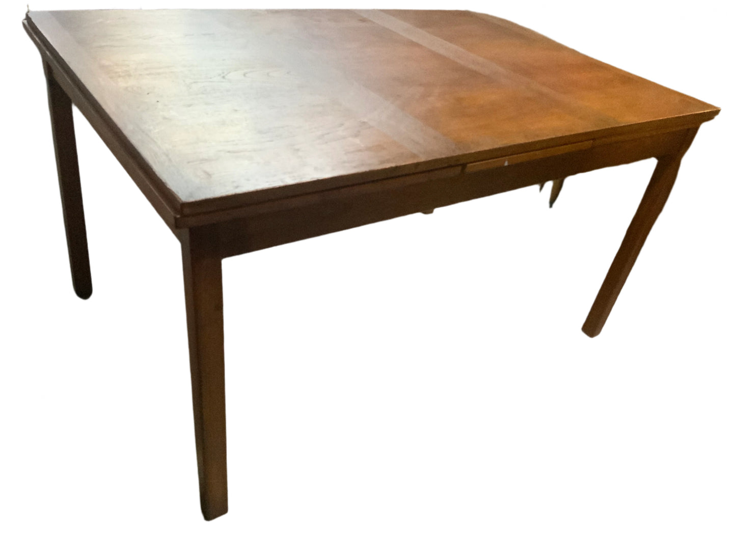 Danish Marked Mid Century Modern Teak Wood Leaf Slide Extended Dining Table