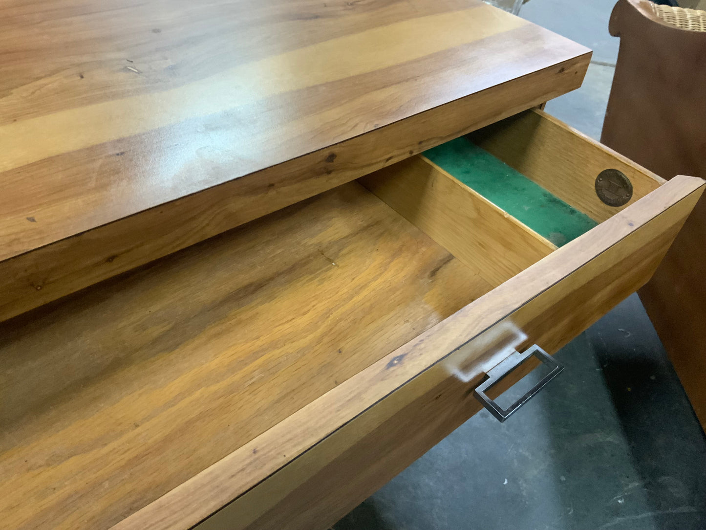 United Mid Century Modern Five Drawer Chest on Chest of Drawers