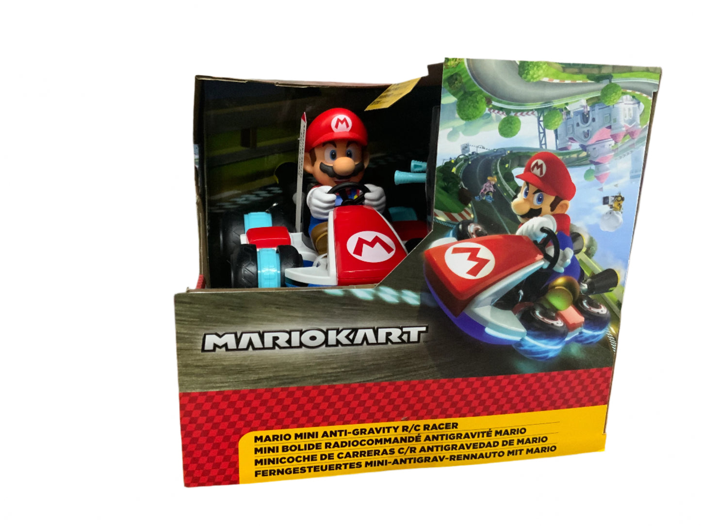 NEW Super Mario Spin Out Mariokart Mario Racer Vehicle with 360 Spins, Wind Up and Go! Includes One 2.5” Mario Action Figure