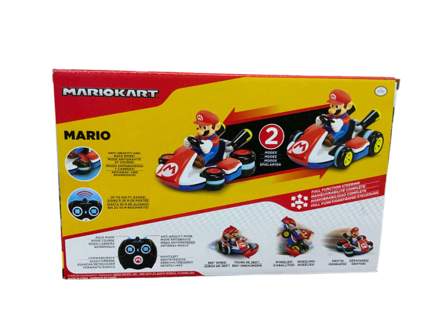 NEW Super Mario Spin Out Mariokart Mario Racer Vehicle with 360 Spins, Wind Up and Go! Includes One 2.5” Mario Action Figure