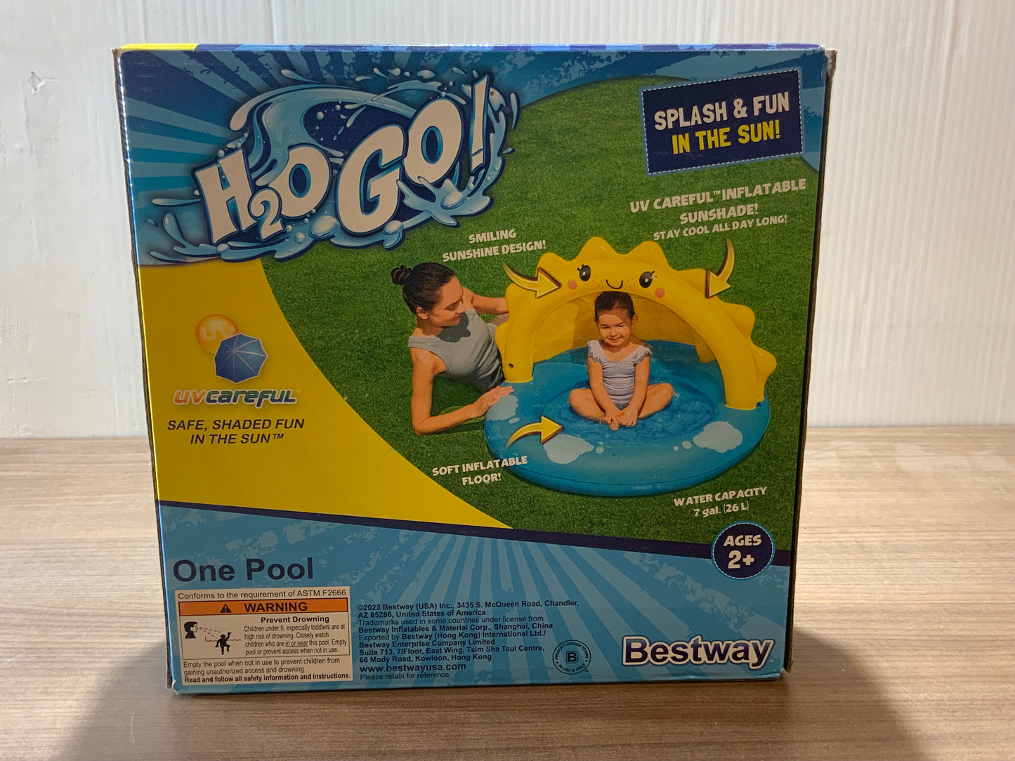 NEW H2O GO Sunny Days Shaded Kiddie Pool