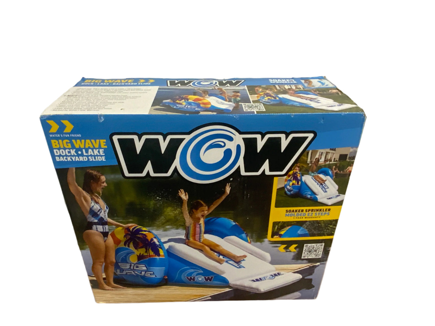 NEW WOW Sports Cascade Pool Slide, Inflatable Slide with Sprinkler