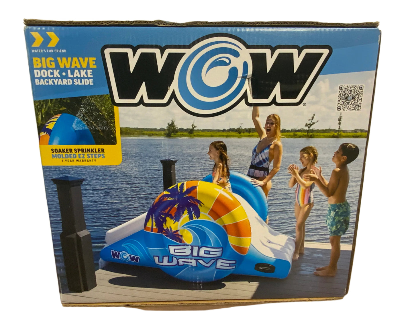 NEW WOW Sports Cascade Pool Slide, Inflatable Slide with Sprinkler