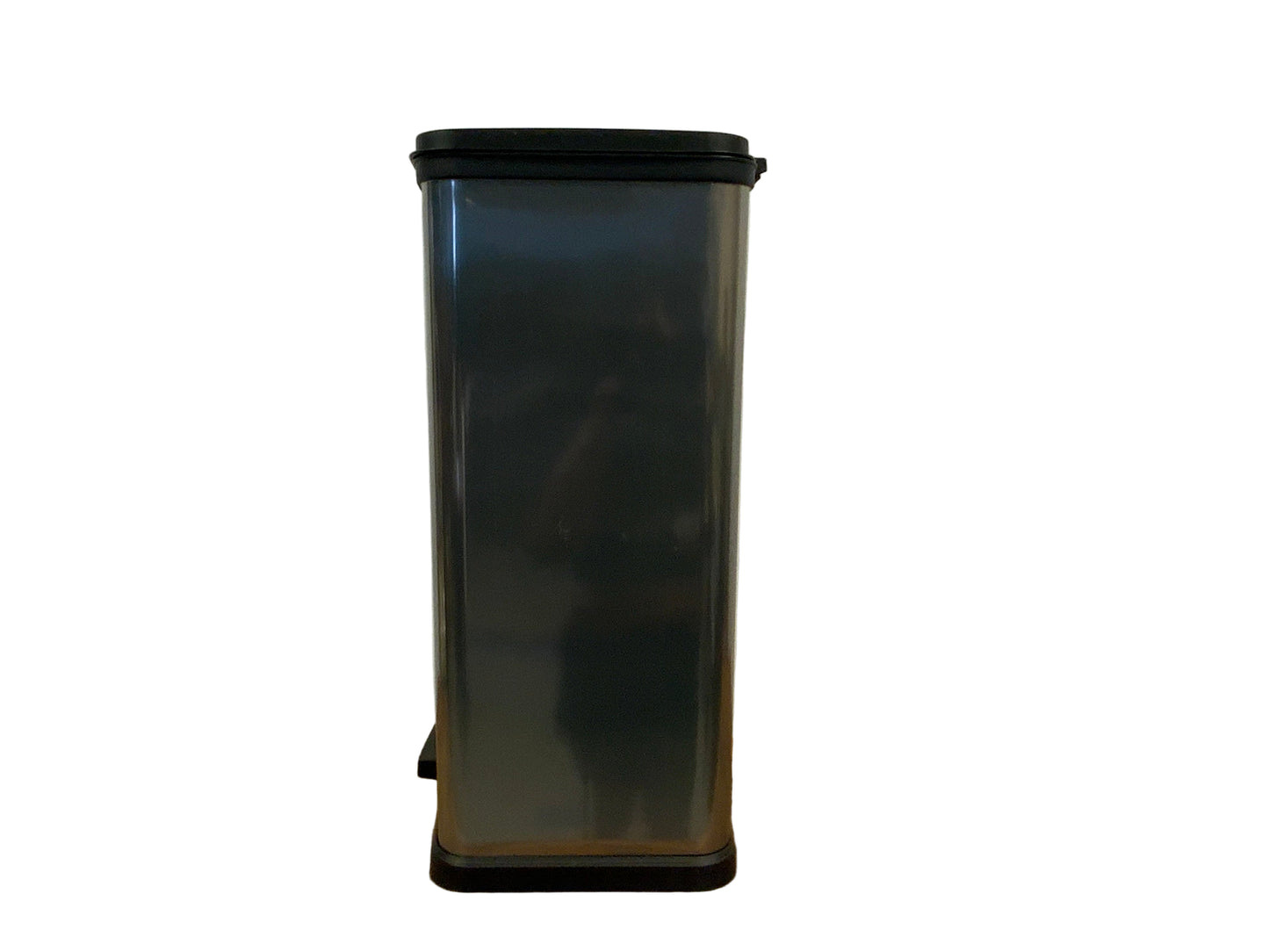 New Mainstays Kitchen Trash Can, 13 Gallon, Plastic Rectangular Step Garbage Bin, Silver