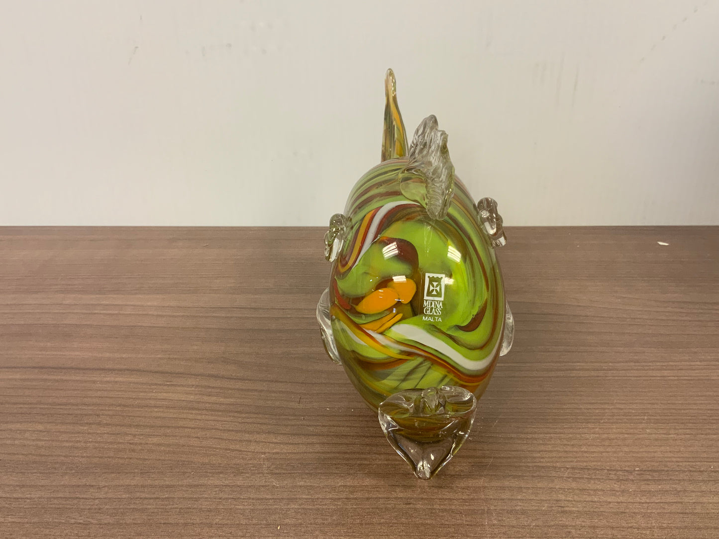 Vintage Art Glass Hand Blown Large Tropical Fish Sculpture Figurine