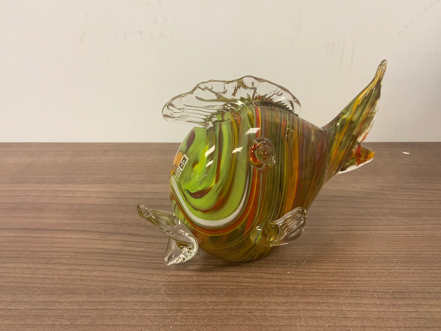 Vintage Art Glass Hand Blown Large Tropical Fish Sculpture Figurine