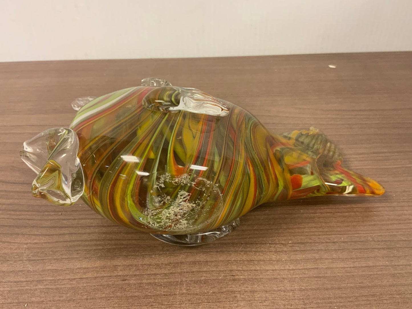 Vintage Art Glass Hand Blown Large Tropical Fish Sculpture Figurine