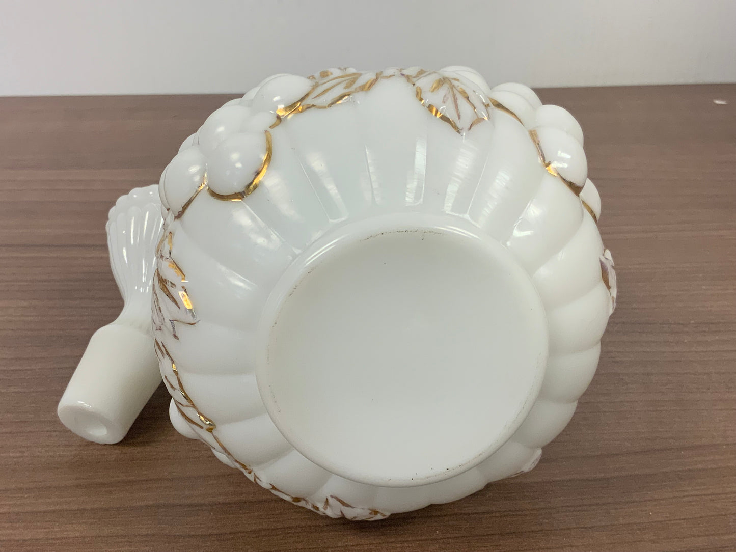 1950's Imperial Vintage Grapes Milk Glass Decanter with Lid 12"