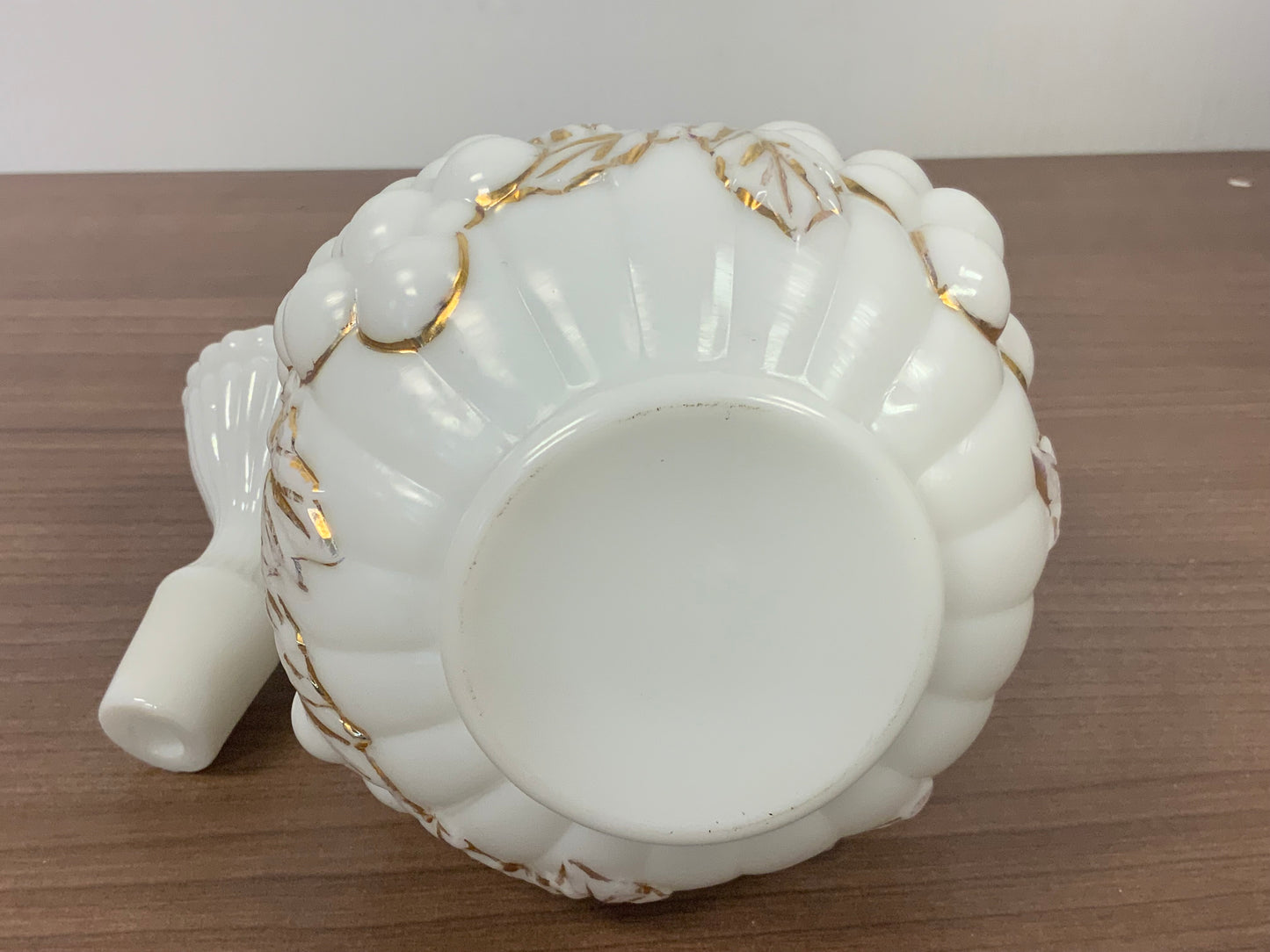 1950's Imperial Vintage Grapes Milk Glass Decanter with Lid 12"