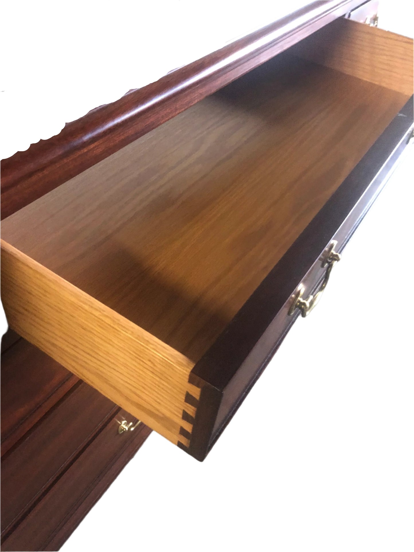 Quality Henkel Harris Virginia Galleries Mahogany 10 Drawer Double Dresser