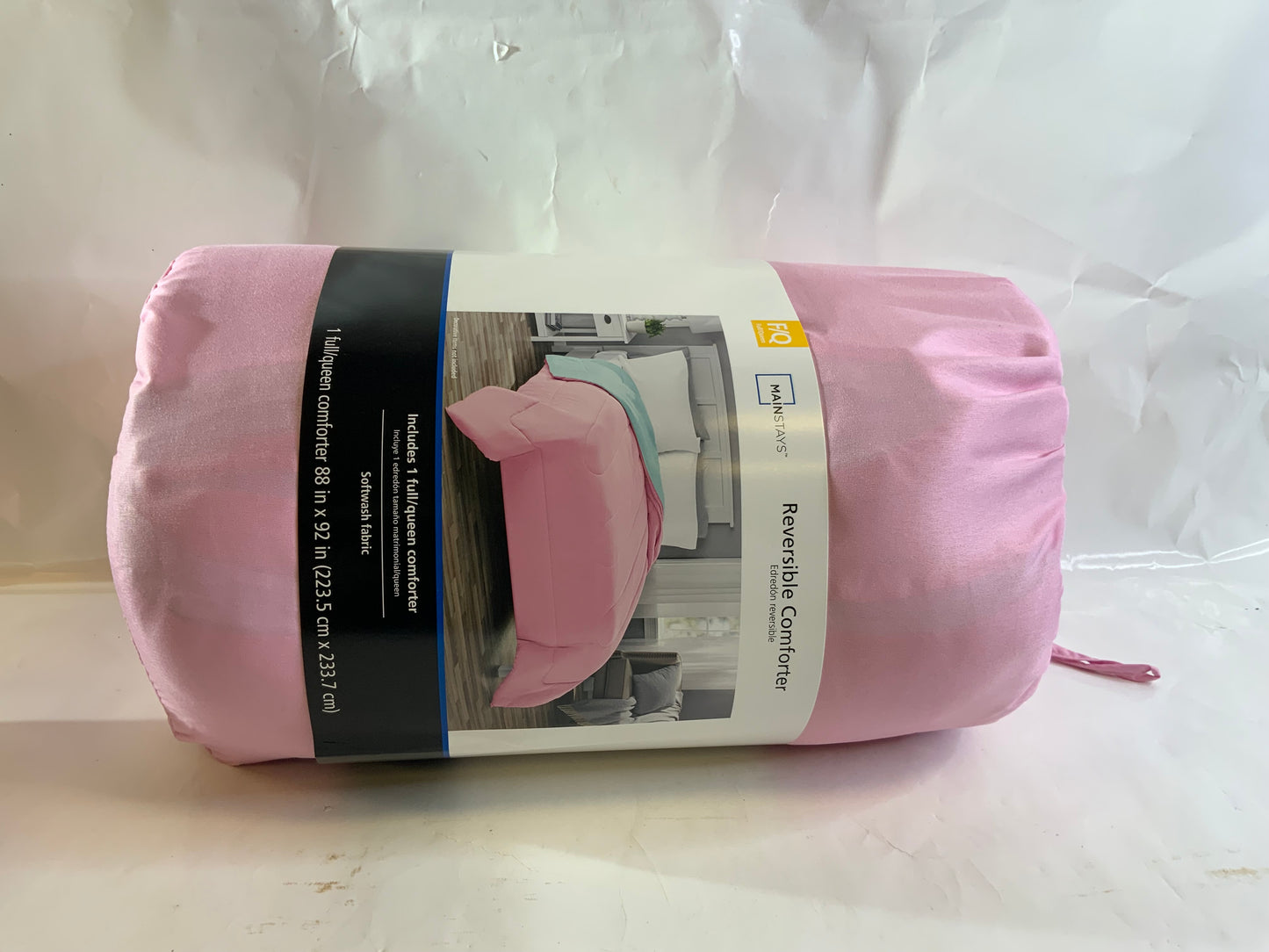 NEW Mainstays Pink/Teal Twin / Twin XL Adult Unisex Reversible Microfiber Comforter