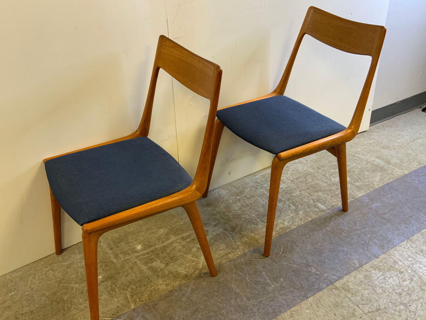 MCM Mid Century Modern Teak Danish Boomerang Chair