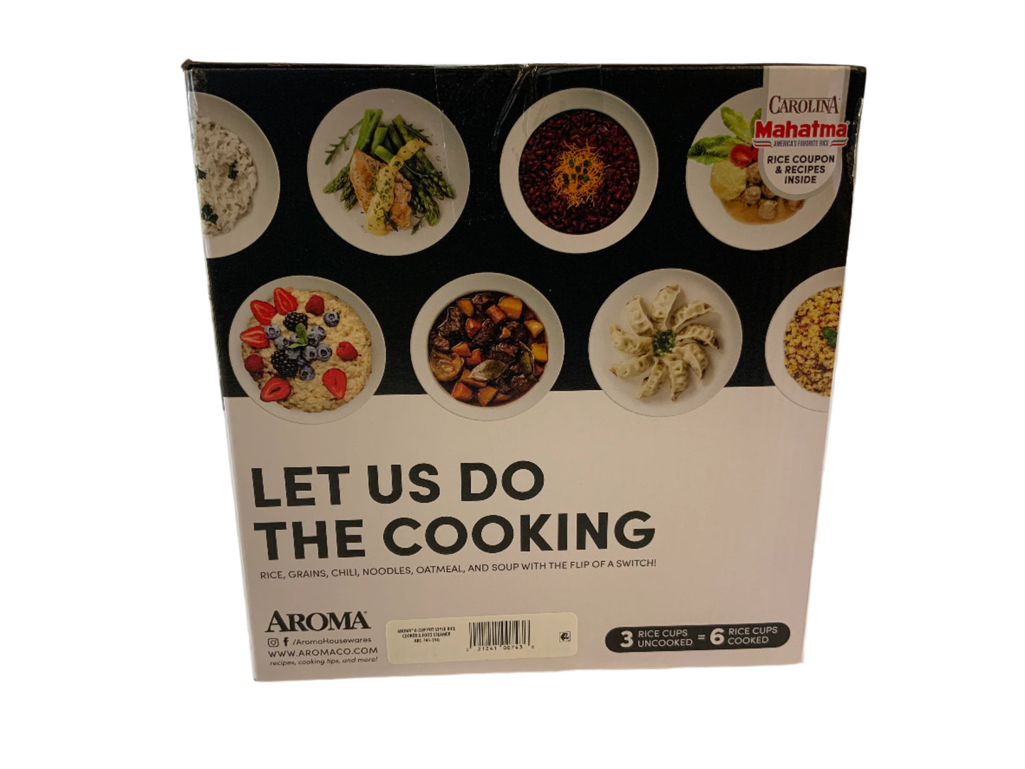 NEW Aroma ARC-743-1NG 6-Cup (Cooked) / 1.5Qt. White Rice & Grain Cooker