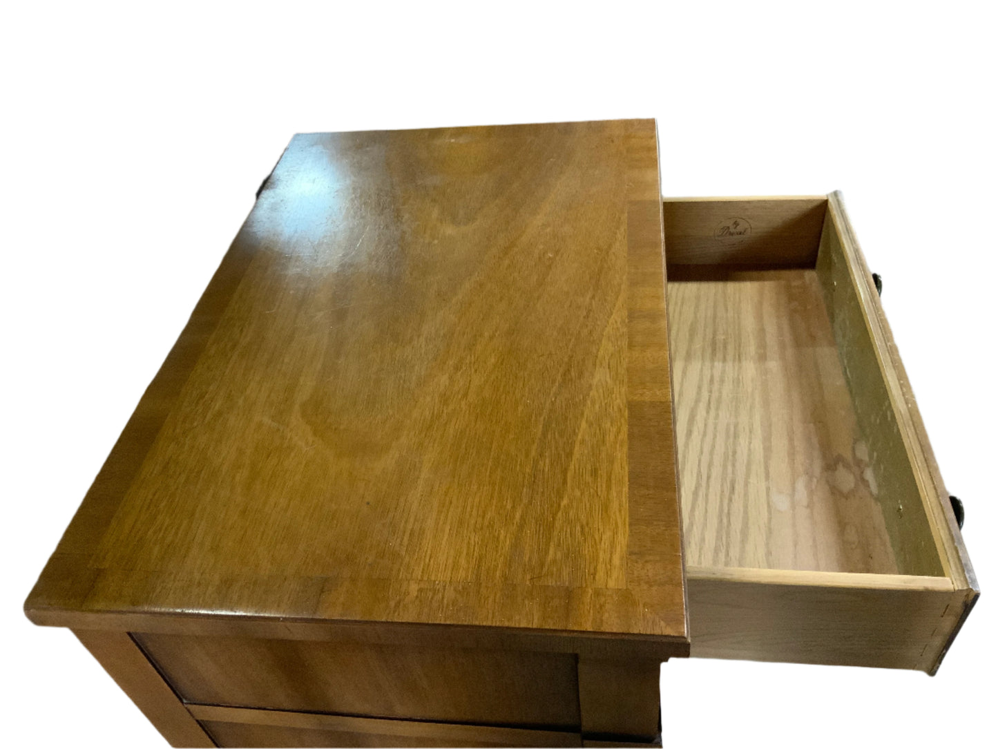Vintage Drexel One Drawer Director Style Nightstand