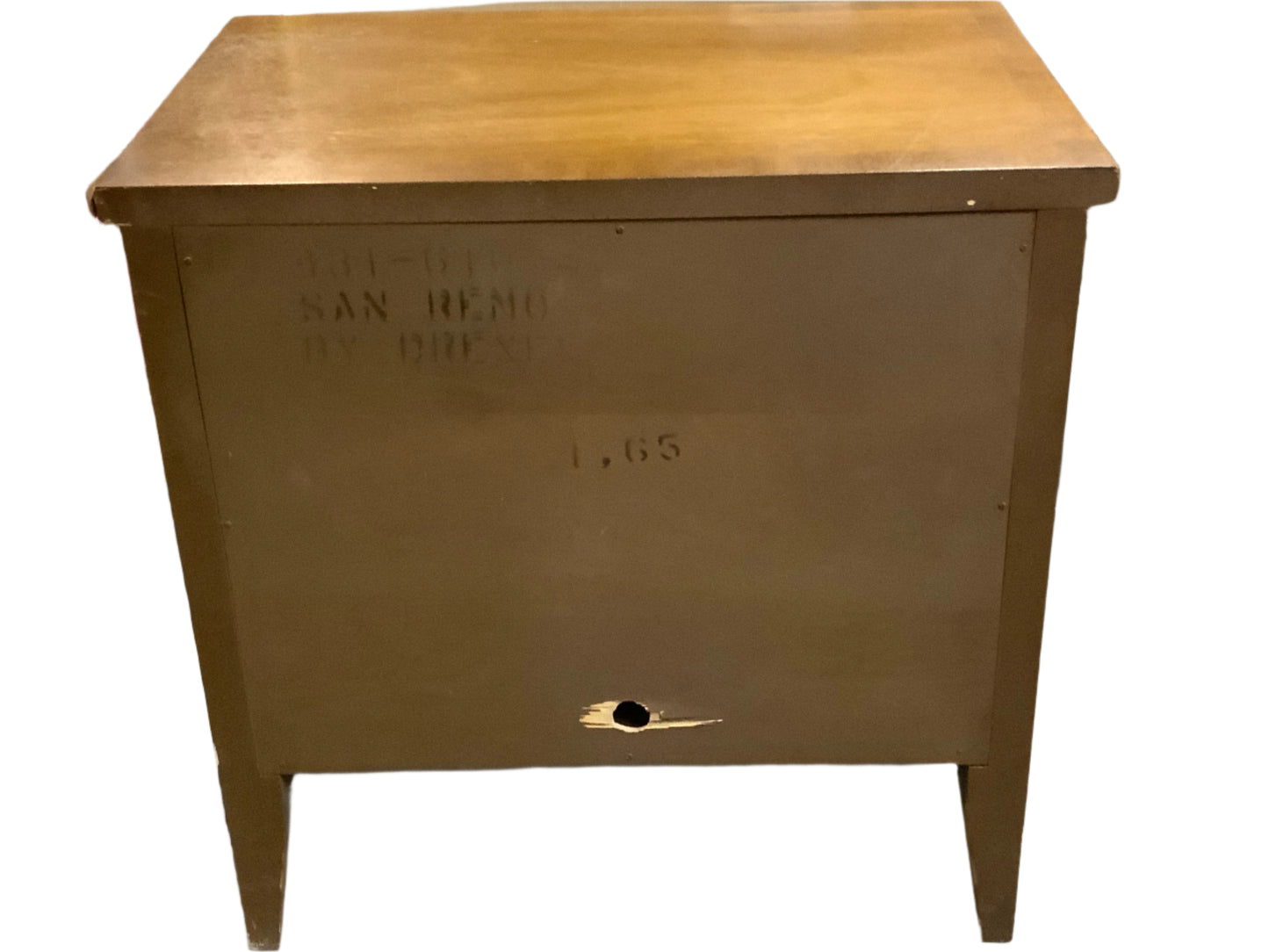 Vintage Drexel One Drawer Director Style Nightstand