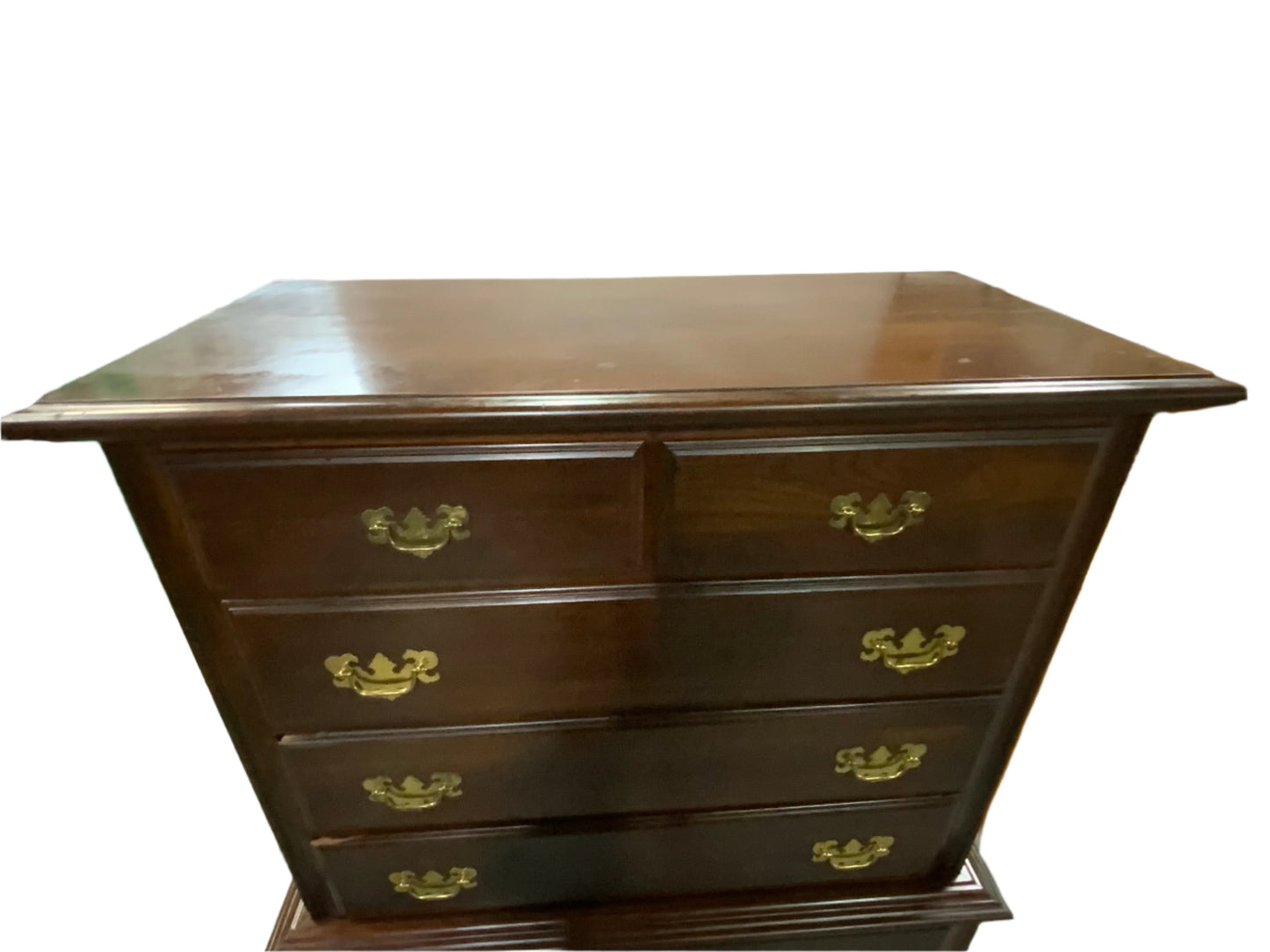 Vintage Mahogany Seven Drawer Chest on Chest of Drawers
