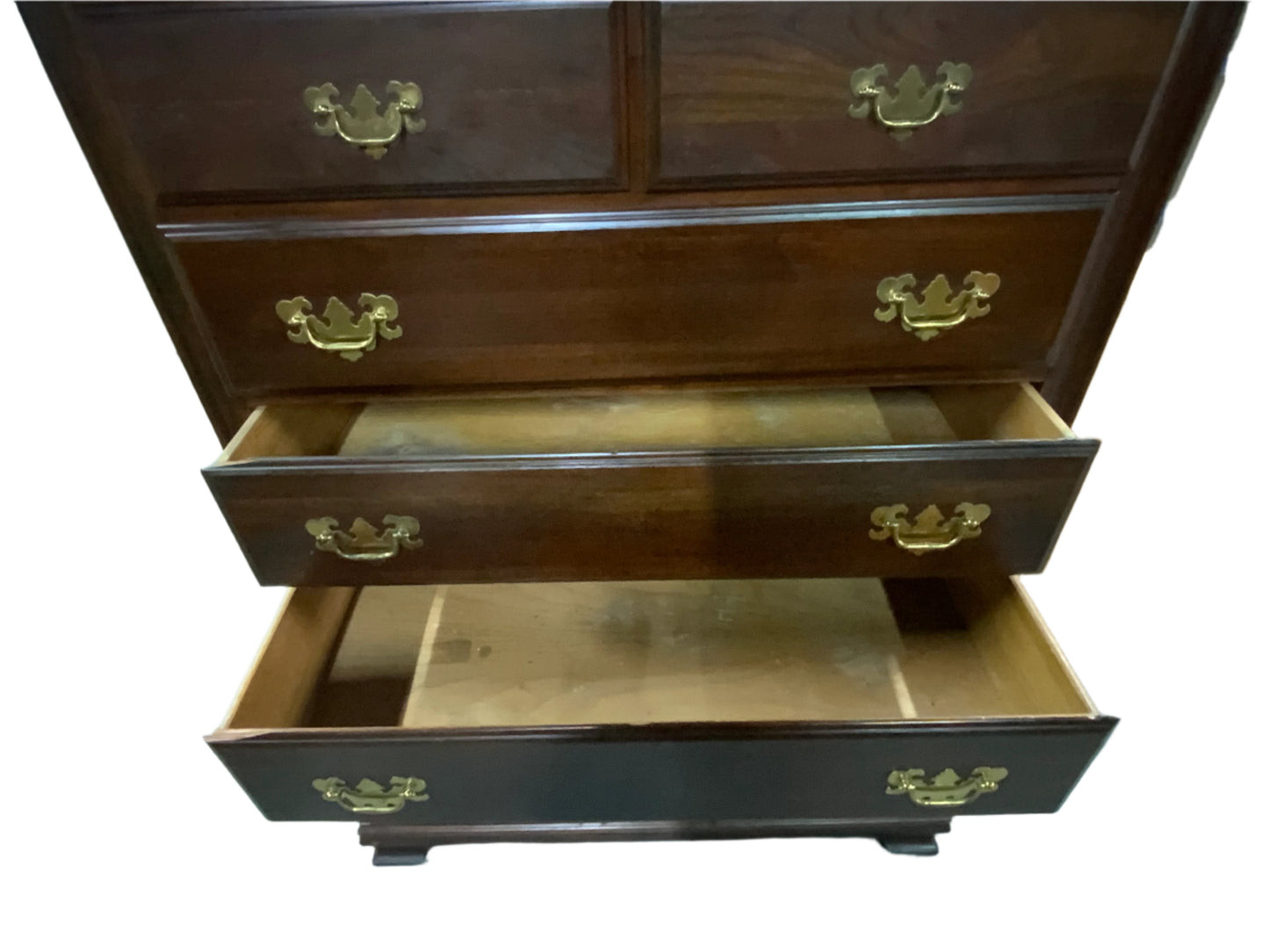Vintage Mahogany Seven Drawer Chest on Chest of Drawers
