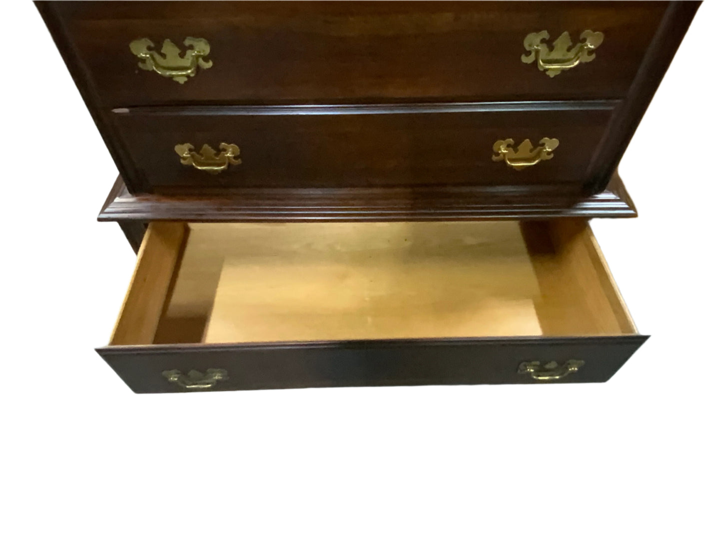 Vintage Mahogany Seven Drawer Chest on Chest of Drawers