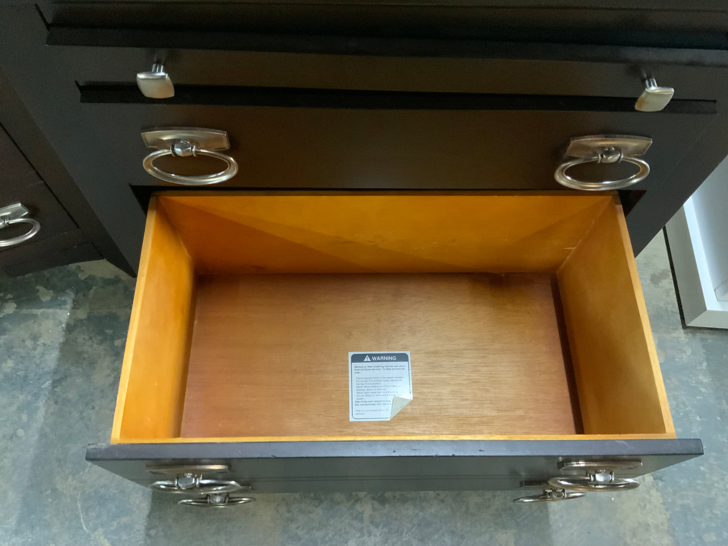 Pair of Mahogany Modern Three Drawer Nightstands