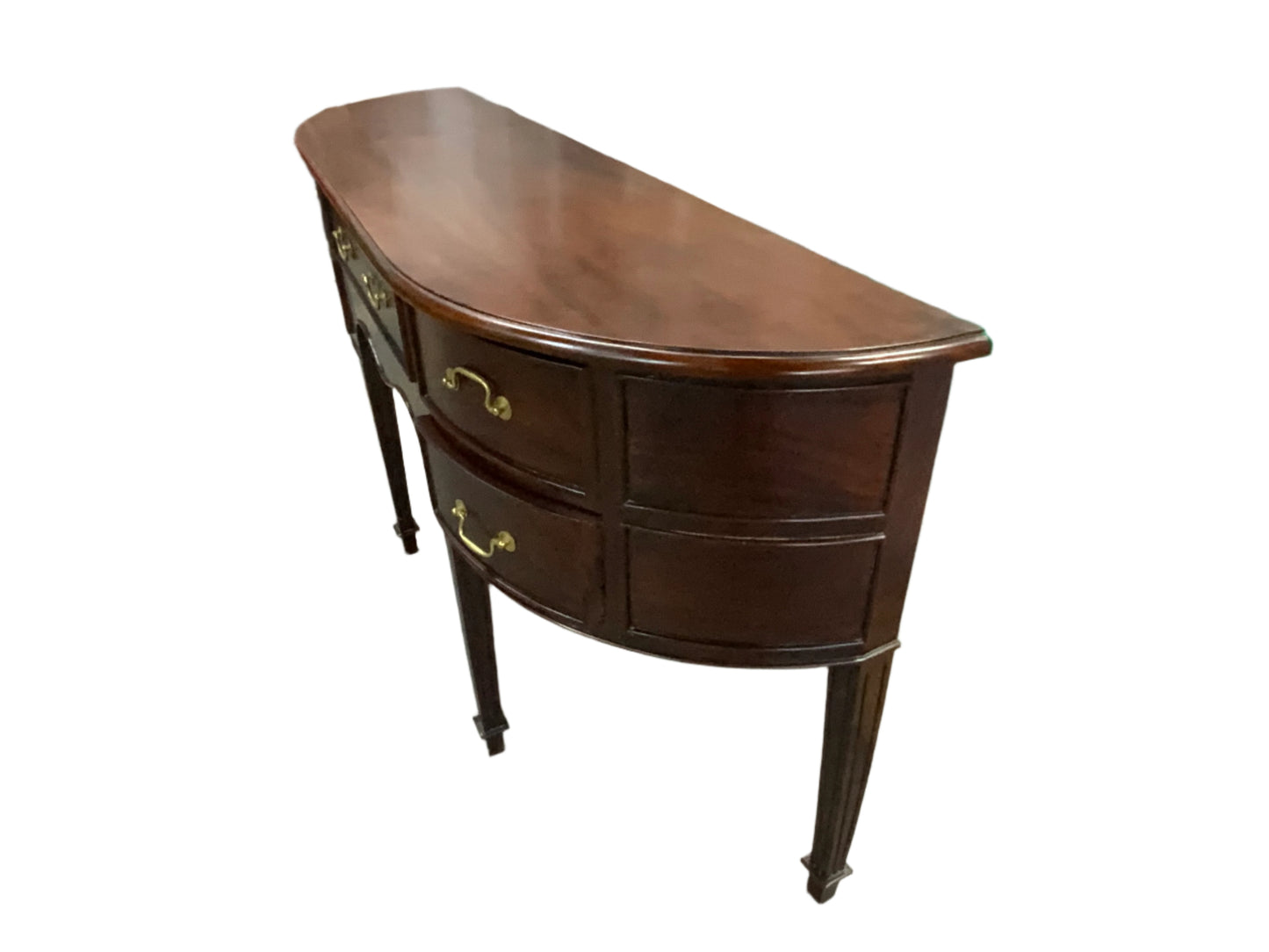 Vintage Mahogany Bow-front Buffet Sideboard
