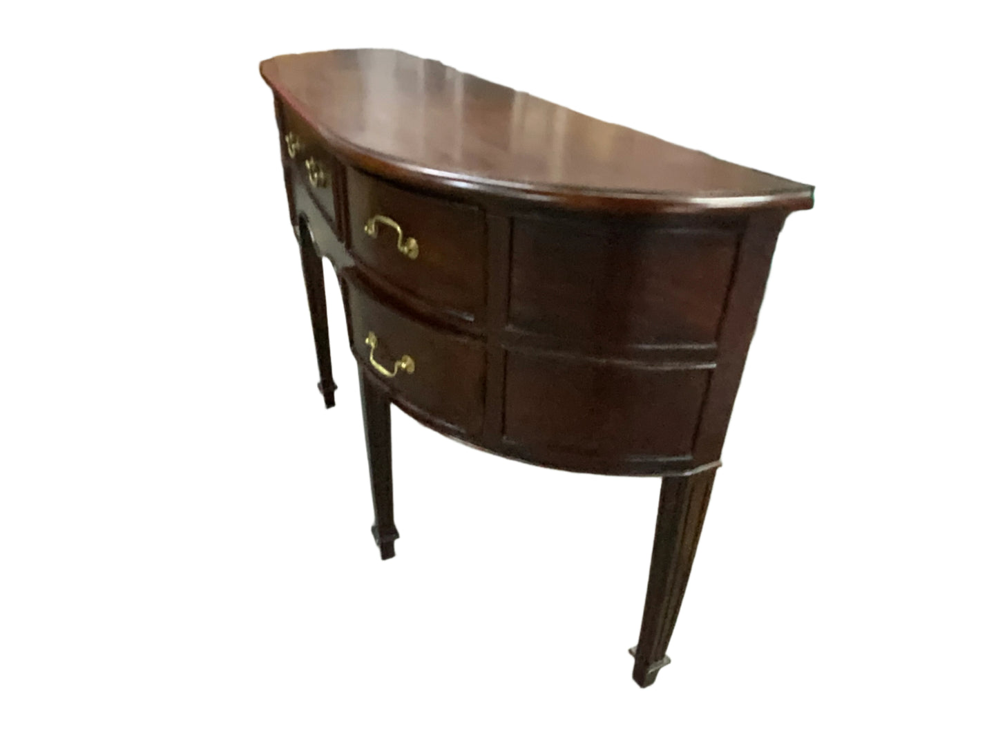 Vintage Mahogany Bow-front Buffet Sideboard
