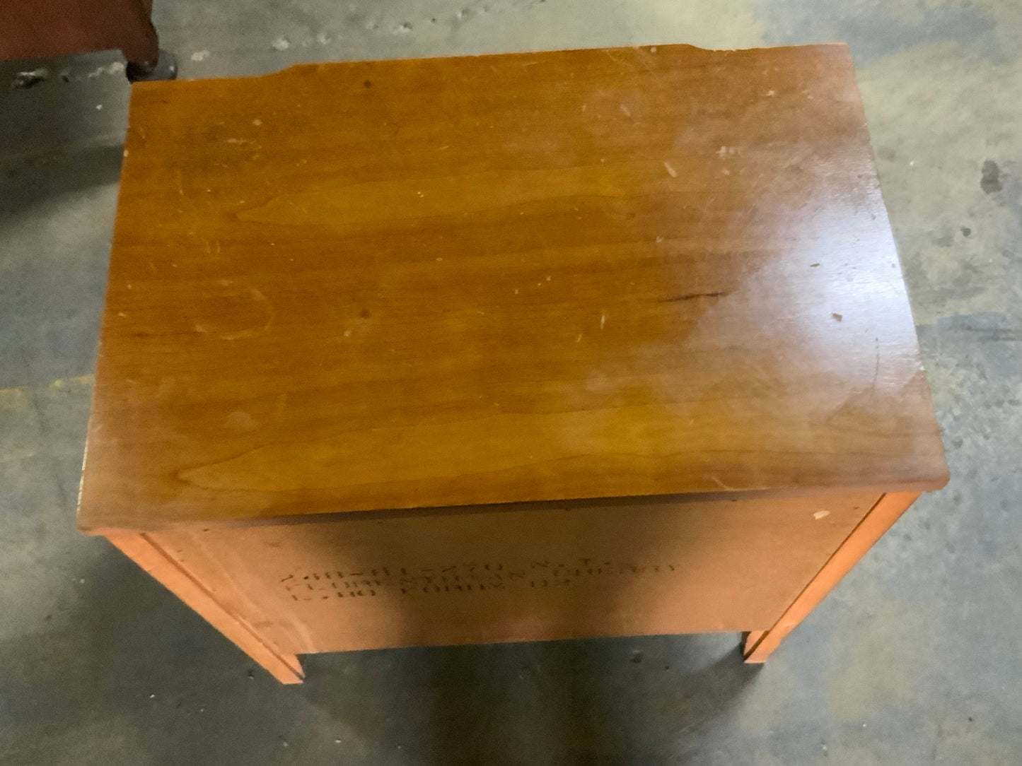 Vintage director style two drawer single nightstand