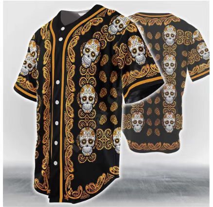 New Printed Cardigan Button Short-sleeved T-shirt For Men And Women