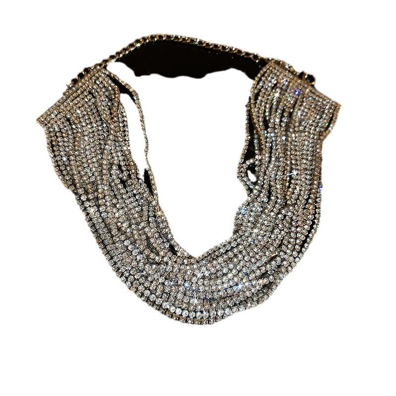 NEW Women's All-match Exaggerated Diamond Multi-layer Necklace