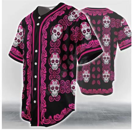 New Printed Cardigan Button Short-sleeved T-shirt For Men And Women