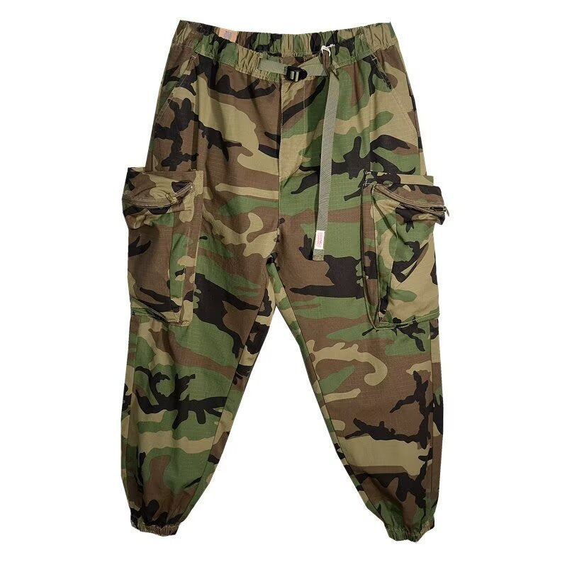 NEW Retro High Street Camouflage Men Casual Working Pants