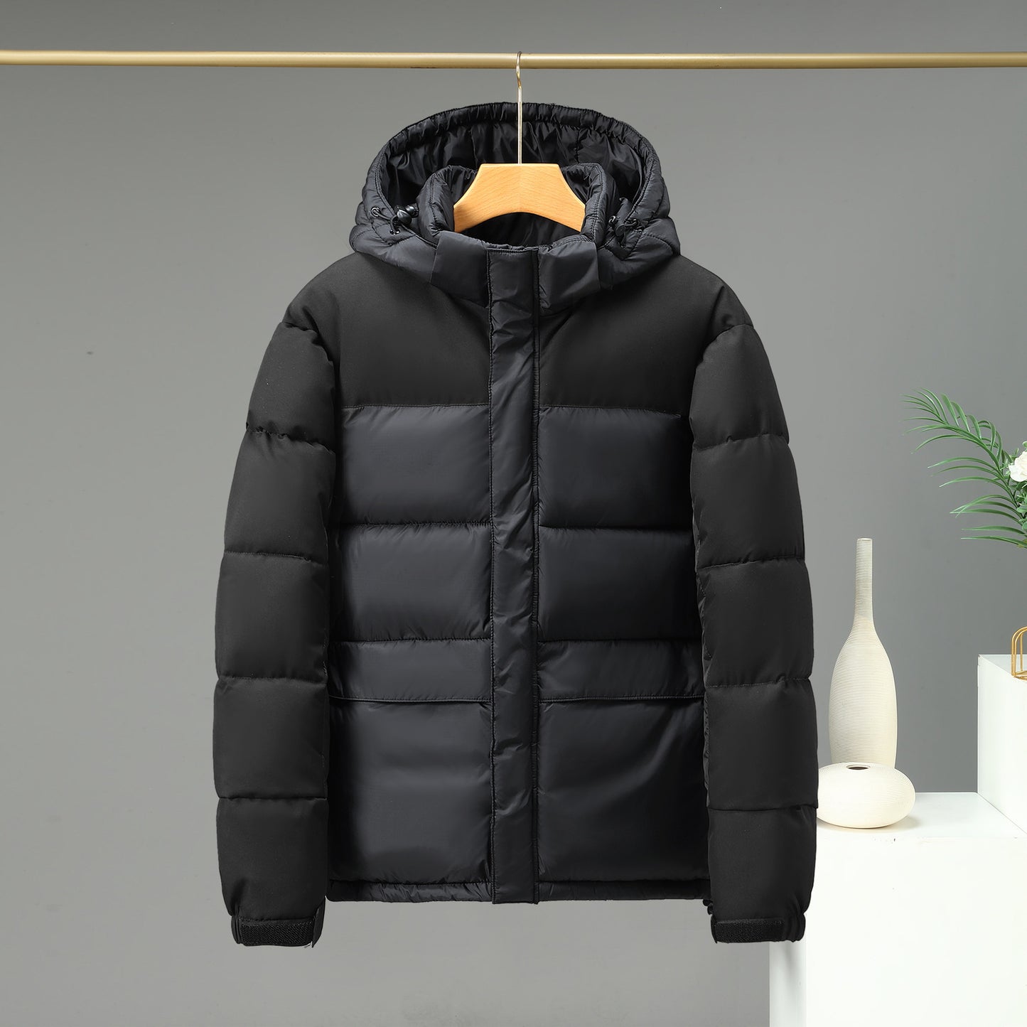 NEW Cotton Jacket Men And Women Short Color Contrast Patchwork