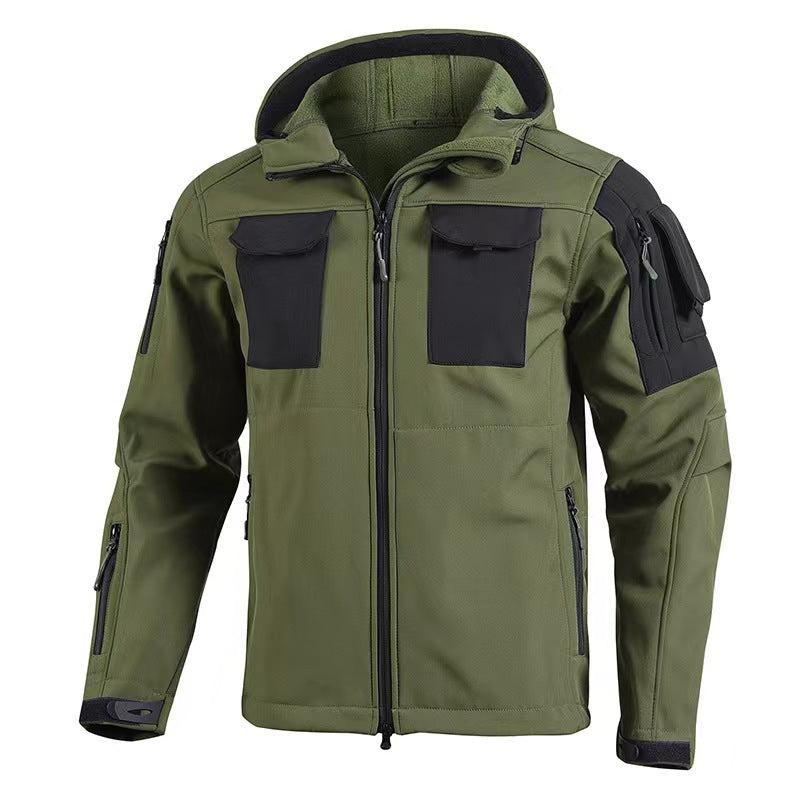 New Soft Shell Beetle Top Fleece-lined Windproof Waterproof Jacket