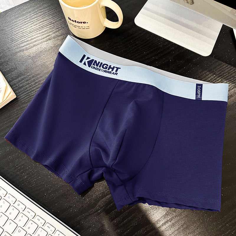 NEW Simple Letter Men's Underwear Cotton Antibacterial Breathable Boxers