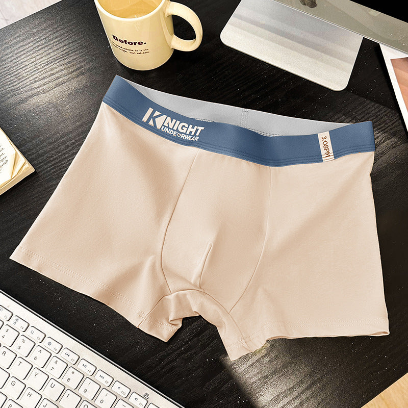 NEW Simple Letter Men's Underwear Cotton Antibacterial Breathable Boxers