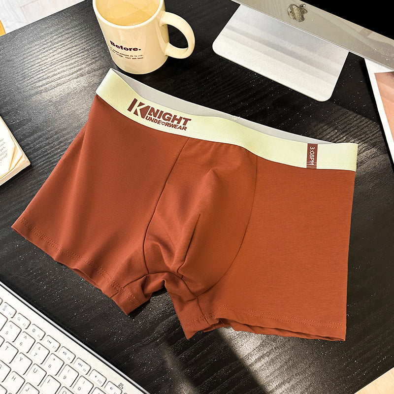 NEW Simple Letter Men's Underwear Cotton Antibacterial Breathable Boxers