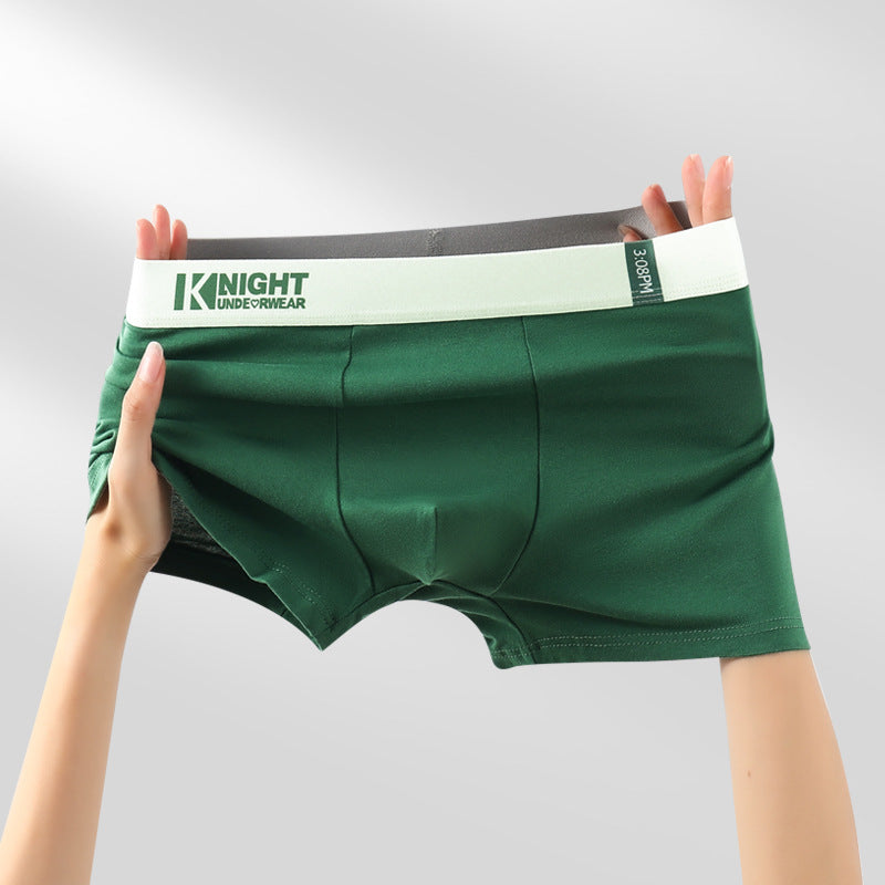 NEW Simple Letter Men's Underwear Cotton Antibacterial Breathable Boxers
