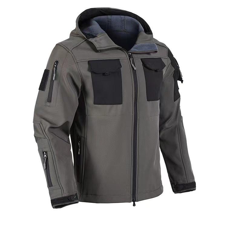 New Soft Shell Beetle Top Fleece-lined Windproof Waterproof Jacket