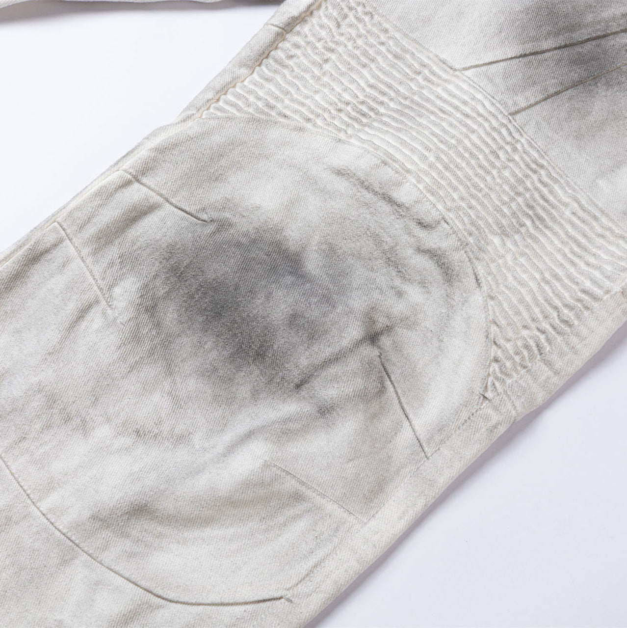 New Washed Old Color Pleated Stitching Straight Cargo Loose Trousers