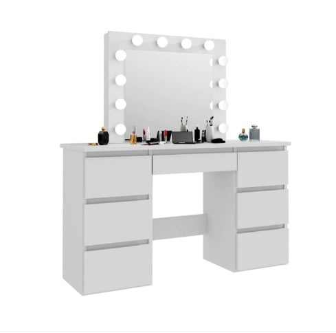 NEW Large White Vanity Tables With Mirror And Light