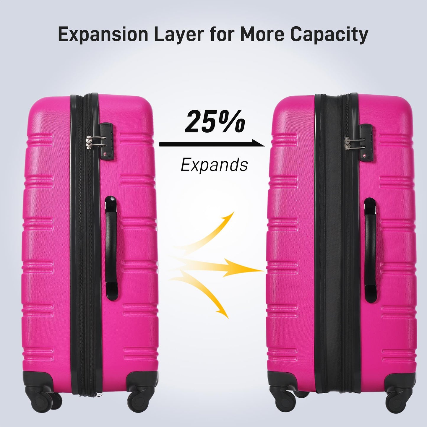 NEW Hardshell Suitcase Set Of 4 pc Luggage Case