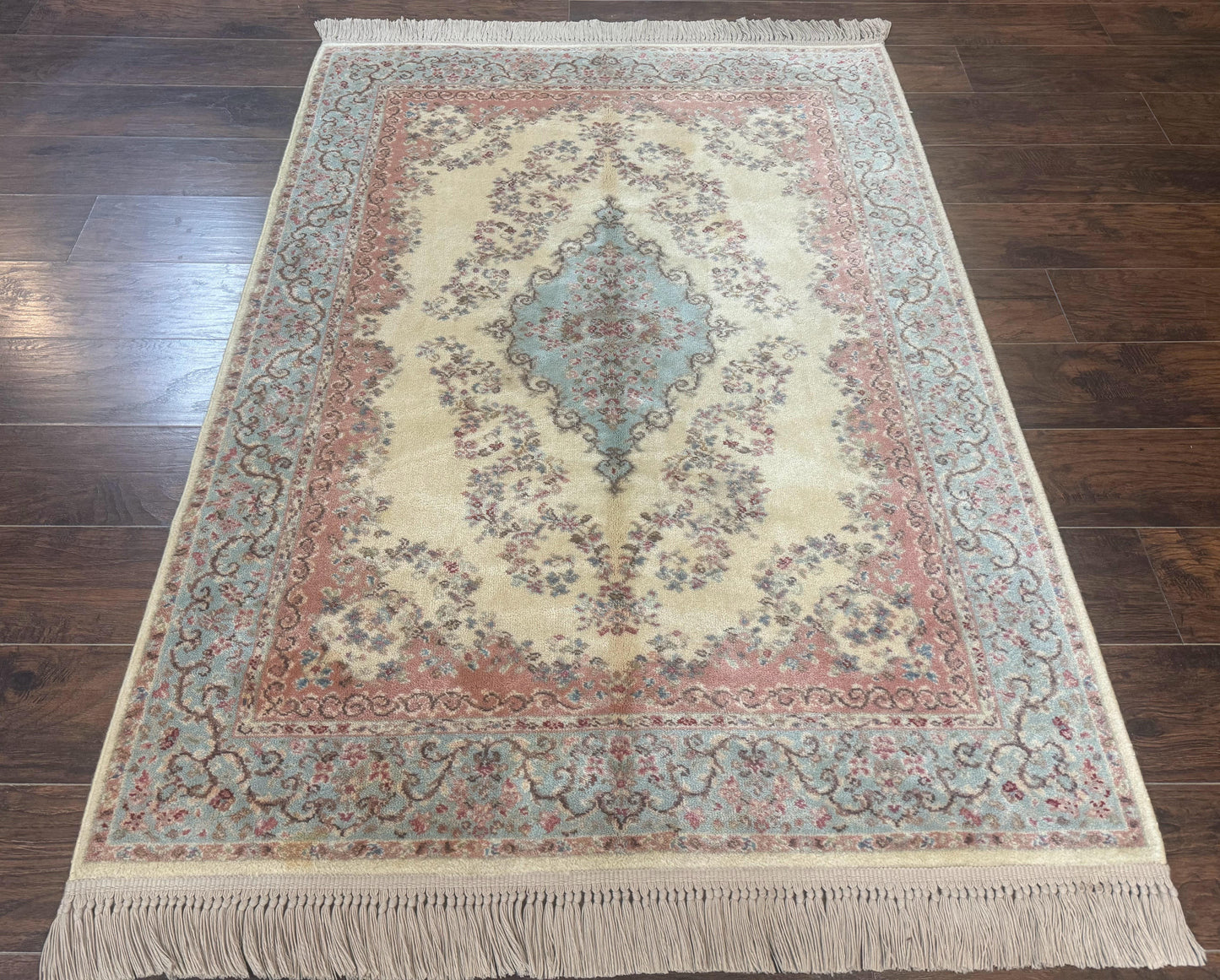 USED Karastan Rug 4x6, Pastel Ivory Kirman Rug #784, Wool Karastan Carpet, Original 700 Series, Vintage Karastan Area Rug, Discontinued