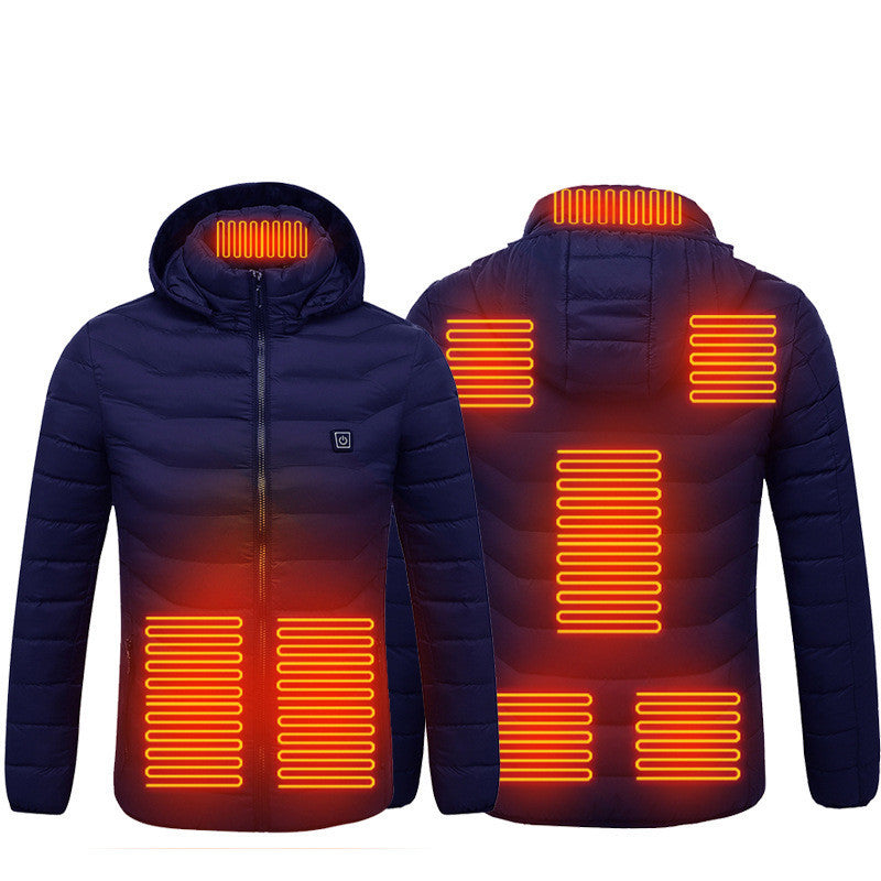NEW Heated Jacket Coat USB Electric Jacket Cotton Coat Heater Thermal Clothing Heating Vest Men's Clothes