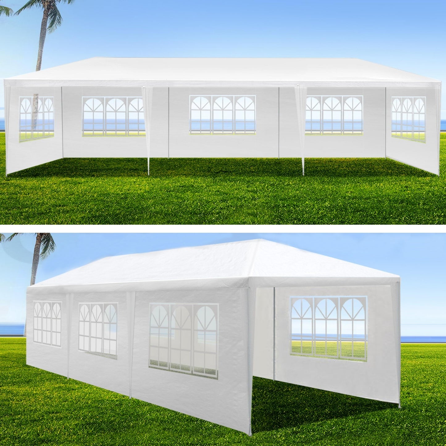 NEW 10x30' Wedding Party Canopy Tent Outdoor Gazebo With 8 Removable Sidewalls