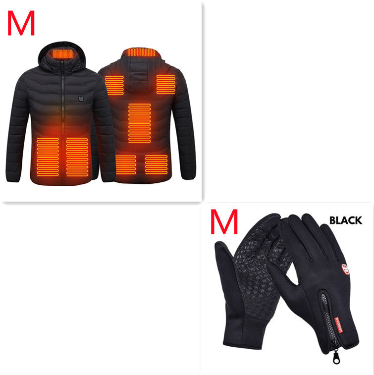 NEW Heated Jacket Coat USB Electric Jacket Cotton Coat Heater Thermal Clothing Heating Vest Men's Clothes