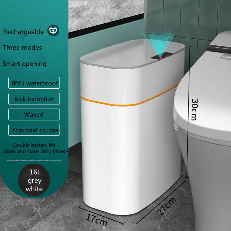 NEW Smart Trash Can With Lid Storage Box Induction Automatic Smart Sensor Dustbin Smart Trash Bin