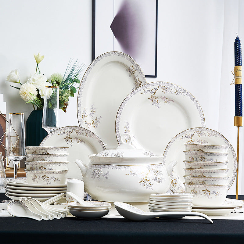 NEW Ceramic Porcelain Bowls And Saucers Bone China Bowls Plates Dinnerware Set