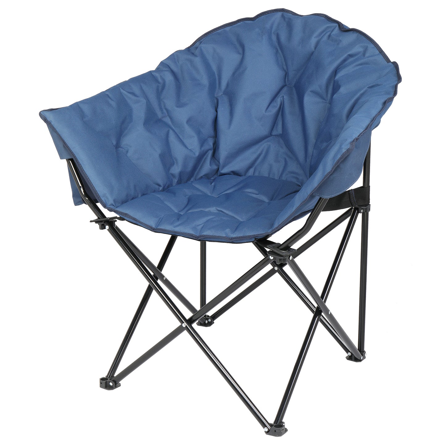 NEW Blue Folding 300lb Steel Frame Portable Camping Moon Chair