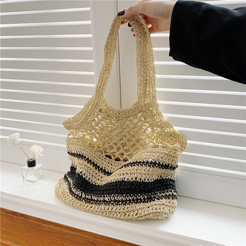 New Grass Woven Hollow Bag Single Shoulder Handle