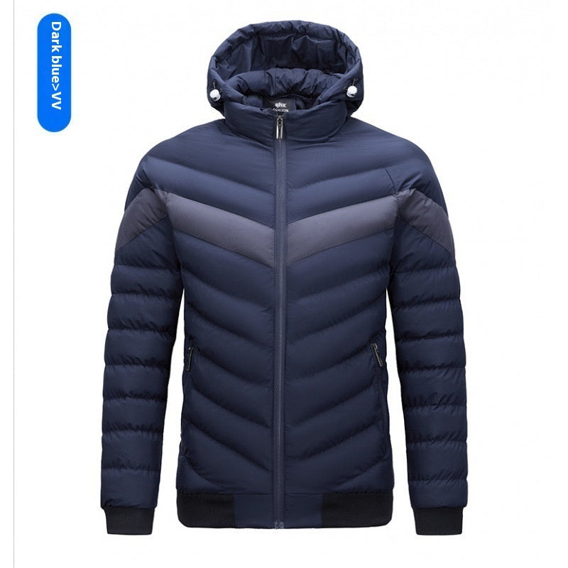 NEW Autumn And Winter New Rib Cotton Clothing Men's Plus Size Coat Top